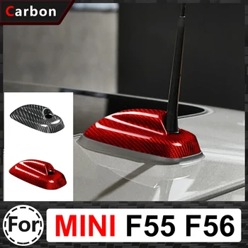 Teto do carro Antena Capa Para MINI Cooper S, UM F55 F56 de Fibra de Carbono Tampa Decorativa Modificação Exterior Acessórios