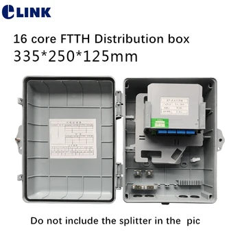 16 núcleo de FTTH caixa de distribuição de parede para o divisor do PLC montado ao ar livre indoor de fibra óptica de caixa de terminais cinzento abs 335*250*135cm