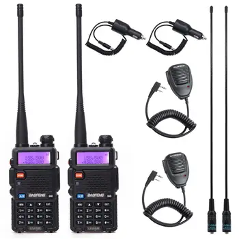 2PCS BaoFeng UV-5R Walkie Talkie VHF/UHF136-174Mhz&400-520Mhz Dual Band Duas vias de rádio Baofeng uv 5r Portátil Walkie talkie
