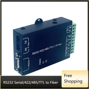 Serial RS232/422/485/TTL Para Fibra Óptica Bi-direcional Módulo Conversor de caixa de Metal Industrial Grau de transceptores de Fibra Ótica