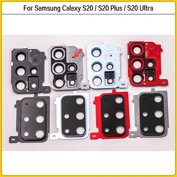Novo Para Samsung Calaxy S20 Plus / S20 Ultra Câmera Traseira De Suporte Da Estrutura Da Lente Vidro Tampa Do Painel De G980 Câmera Traseira De Vidro Lente Replac