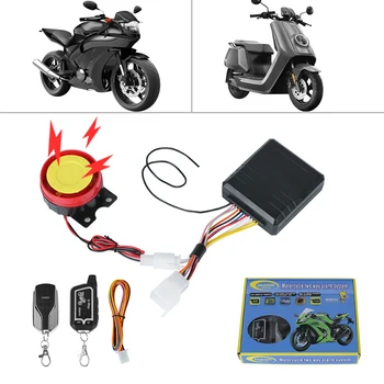 12V a Segurança da Motocicleta de Alerta para o Aviso de Alarme Sistema de 2 Vias, Com Controlador 125db Buzina de Bicicleta Elétrica de Moto Acessórios