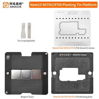 Amaoe placa-Mãe Meio Placa da Camada BGA Reballing Estêncil Plataforma para Samsung Note10 N975F N970U N9700 SM-N976V/N975U