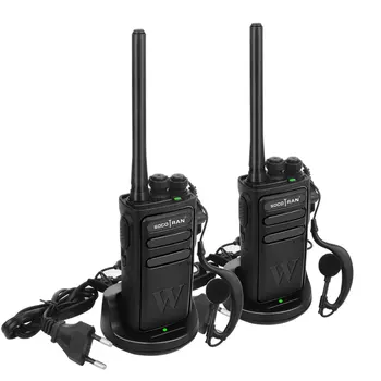 2pcs/Monte Socotran WH-118 Walkie Talkie Dois sentidos Estação de Rádio UHF 400-470MHz 16CH Transceptor Portátil com Fone de ouvido