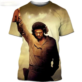 Che Guevara Impressão 3D Líder Revolucionário Cubano Mundo de Celebridades Livre de Caça T-shirt Homens Mulheres Streetwear Funny T-Shirt