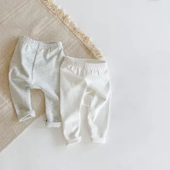 0-3T Recém-nascido Criança Bebê Meninos Meninas Calças Bonito Doce Algodão Stretch Calça Casual Simples Calças de Roupas de recém-nascido