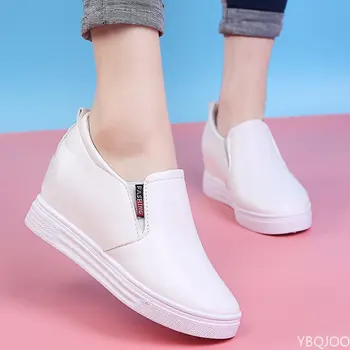 2022 adicionado chinelo plataforma antiderrapante televisão moda em couro casual sapatos para mulheres plana sapatos brancos sapatos femininos
