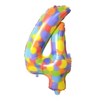 Novo 32 polegadas Digital arco-íris Gradiente Ponto Macaroon Decorativos Digital de Alumínio Balão Atacado