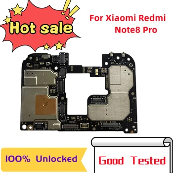 100% Original Para Xiaomi RedMi Note8 Pro Nota 8 Pro Note8Pro Placa-Mãe Placa-Mãe Desbloqueado Global Rom Com Chips De Lógica