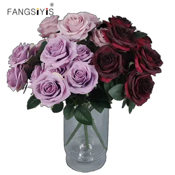 9roses / Buquê 55cm Artificial, Falso Flores de Seda do Casamento Rosas Decoração de Festa de Apresentar oferta Floral