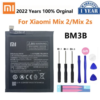 Original Xiao Mi Original Bateria de Substituição BM3B Para Xiaomi MISTURAR 2 2S MIX2 S 3300mAh Alta Capacidade de Baterias de Telefone Gratuito de Ferramentas