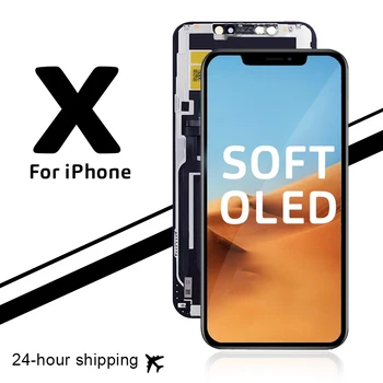 AAA+ 24 Horas, Entrega Rápida Macia Tela OLED para iPhone X XR XS Max 11Pro 12 Pro Substituição da Tela de Toque Sem Dead Pixel Verdadeiro Tom
