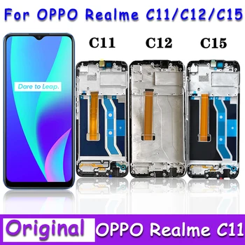 Origina Para Oppo Realme C12 C15 RMX2189 RMX2180 Tela de exposição do LCD do Toque do conjunto do Digitador Para o Oppo Realme C11 2020 RMX2185 LCD
