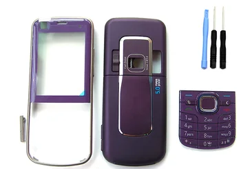 Roxo Telefone Móvel Tampa da caixa de Caso do Teclado para Nokia 6220 6220c & chave de Fenda Aberta Ferramentas