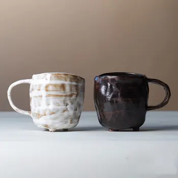 Japão Estilo Personalizado Cerâmica Xícaras De Café Artesanal Vintage Chá, Leite, Água De Caneca Retro Copos De Presente Original Para O Chefe Amigos