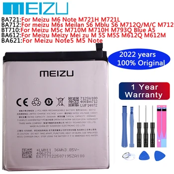 2022 Novo BA721 BA712 BA612 BA621 BT710 Meizu Bateria Original Para MEIZU M6 Nota M6s Meilan S6 M5S Note5 M5 Nota M5c + ferramentas