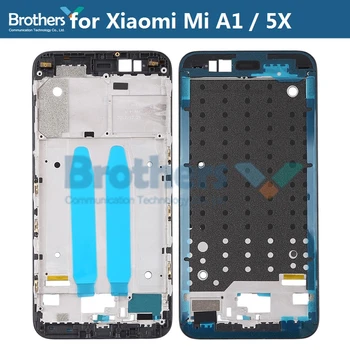 Quadro LCD Bezel para Xiaomi Mi A1 / 5X Frente de Habitação para XiaomiA1 Tela Moldura da Frente da Tela Titular Telefone Peças de Substituição Superior