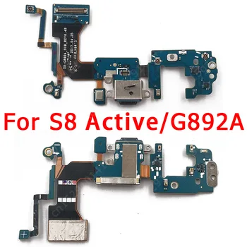 USB Original de Carga a Bordo para Samsung Galaxy S8 Active Porta de Carregamento Para G892A do PWB flexível do Conector do Cabo de Substituição de Peças de Reposição
