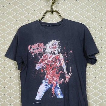 Cannibal Corpse camiseta da turnê de black metal, t-shirt Six Feet Under Deicide Slayer Possuía Morte de Autópsia Obituário Kreator 1992
