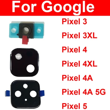 Câmera traseira Lente de Vidro+Quadro da Tampa Para HTC Google Pixel 5 5A 4 4XL 4A 5G 3 3XL 6 6Pro Lente Traseira da Câmera Tampa + Adesivo de Peças