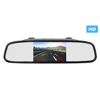 5.0 Polegadas TFT LCD Carro da Cor de Espelho de Vista Traseira do Monitor de Vídeo do Leitor de DVD do Carro do Áudio Auto De Carro Câmera de ré