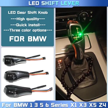 LED do Botão de Mudança de marcha Shifter Alavanca Para a BMW 1 3 5 6 E90 Série E60 E46 85 E86 E39 E53 E92 E87 E93 E83 X1 X3 Z4 E89 Acessórios do Carro