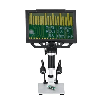 Easyover 1600X Microscópio Digital de 9 Polegadas LCD full HD de Vídeo de Microscópios, Câmera de Ângulo de Ajuste de LED da Bateria lente de aumento Para Solda de Reparação