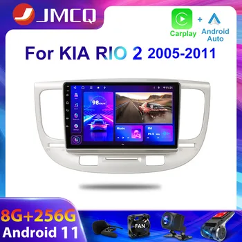 JMCQ 2 Din do Android 4G 11 auto-Rádio Estéreo Multimídia Vídeo Player Para Kia RIO 2 2005-2011 de Navegação GPS Chefe da Unidade de Carplay