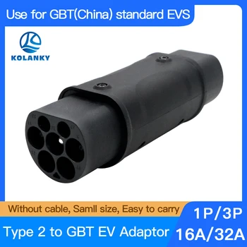 EV Adaptador de Carregador de Tipo2 para GBT EV Carregador Conversor IEC 62196 GB para a China Standard 16A 32A para EVES de Carregamento