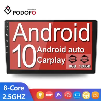 Podofo 8G+128G 2din Android/Wince car multimedia player de vídeo 7/10.1 polegadas universal auto-rádio de navegação GPS WIFI MP5 player