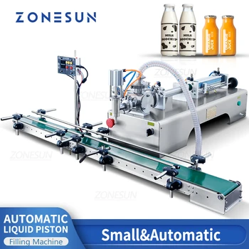 ZONESUN Líquida Automática Máquina de Enchimento de Garrafa de Água, Bebidas, Óleo de Mesa Transportadora de Embalagem Pequena Linha de Produção ZS-DTYT1L