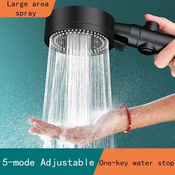 Pressurzied Spray Chuveiro De Chuva Borbulhador 5 Modos Ajustável De Alta Qualidade, Economia De Água Universal De Acessórios De Casa De Banho
