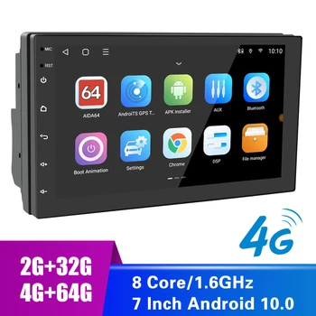 7 Polegadas, auto-Rádio de 2 Din Android De 10,1 Estéreo Multimídia Vídeo Player 1G/2G/4G de RAM 4/8Core wi-FI GPS Bluetooth Universal de Áudio FM