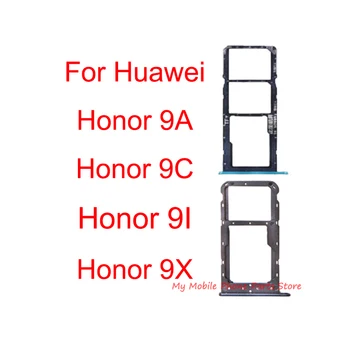 Novo Dual Sim Ranhura Titular Para o Huawei Honor 9A 9C 9i 9X Sim Cartão Micro SD Bandeja de Fenda Soquete Leitor Adaptador de Peças de Reparo