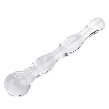 19cm Vidro Butt Plug Anal Esferas de Dildos para as Mulheres Vaginal Homens de Próstata Massageador Feminino Masturbador Brinquedos Sexuais para Adultos Produtos Eróticos