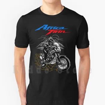 Africa Twin Crf1000L T-Shirt De Impressão Para Homens Algodão Legal Novo Tee Motos Big Trail Moto Moto Aventura Motociclistas Motoarte