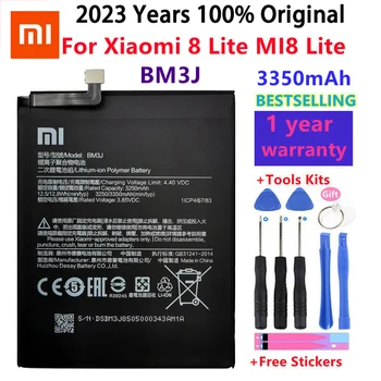 Xiao mi 100% Original BM3J 3350mAh bateria Para Xiaomi 8 Lite MI8 Lite BM3J de Alta Qualidade, Telefone de Substituição de Baterias +Ferramentas