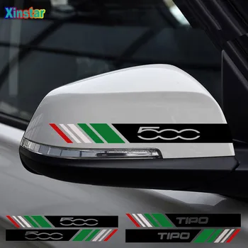2pcs espelho Retrovisor de carro adesivos para Fiat 500 TIPO