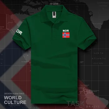 A noruega Noruega polos homens de manga curta branca marcas impressas por país 2017 algodão nação bandeira do time Nordmann norueguês NÃO