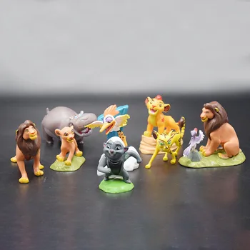 6-8cm 8pcs/Monte da Disney, O Leão da Guarda do Rei Figuras Kion Simba Bunga Beshte Fuli Ono PVC Figura de Ação Brinquedos de presente para as Crianças