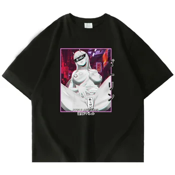 Cool T-Shirt dos Homens Querido No Franxx Camisetas de Manga Curta Verão 100% Algodão Tees Tops O-pescoço Casual Anime Zero Dois T-Shirt