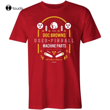 Doc Brown, Usado uma Máquina de Pinball Peças T-Shirt Camiseta Personalizada aldult Adolescente unissex digital de impressão de T-shirt da moda engraçado novo