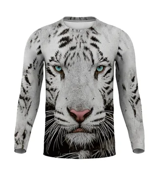 2021 3d novo camisa de manga comprida legal leão casual homens de camisa de mangas compridas tigre engraçado impressão punk lobo camisa, de roupas de ginástica