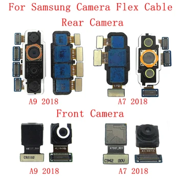 De Volta Traseira, Câmera Frontal Cabo Flex Para Samsung A7 A9 2018 A920 A10 A105 Principais Pequena Câmera Módulo De Substituição De Peças De Reparo