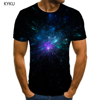 3d Camiseta Galaxy T-shirt dos Homens Nebulosa de Camisa de Impressão Espaço Funny T-shirts Mens Vestuário de Hip hop Fresco Magro O-Pescoço