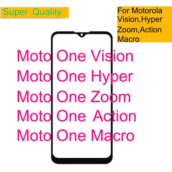 Para Motorola Moto Uma Visão Macro de Ação Zoom Hpyer Tela de Toque Frontal Externa do Vidro do Painel de LCD Com Lente OCA de Substituição