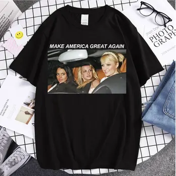 Novo Estilo T-Shirt Britney América do Grande Novamente Tees de Moda de T-Shirt de Verão Casual Tops Unsiex Engraçado Viagem de T-shirts Streetwear