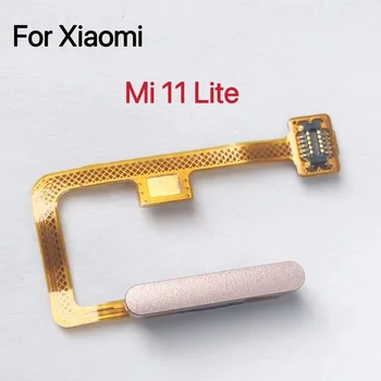 10Pcs Para Xiaomi Mi 11 Lite Original Sensor de impressão digital Home Botão de Toque IDENTIFICAÇÃO de Fita Flex Cabo de Peças de Reposição