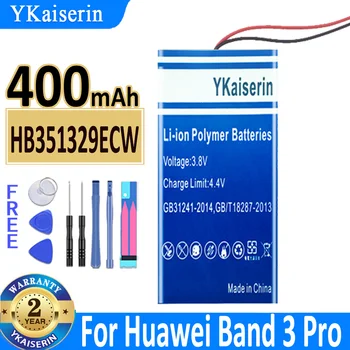 400mAh YKaiserin Bateria HB351329ECW para Huawei de Banda 3 Pro 3Pro Honra Glória Pulseira de 5 Bracelet5 Pulseira de Substituição de Bateria