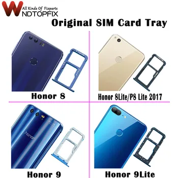 Para o Huawei honor 9 SIM Suporte da Bandeja de Cartão Micro Honra 8 Slot SD Adaptador de Tomada Para o Huawei Honor 9 Lite Sim Bandeja de Peças de Reposição